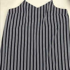 Elegant Black and White Striped Dress